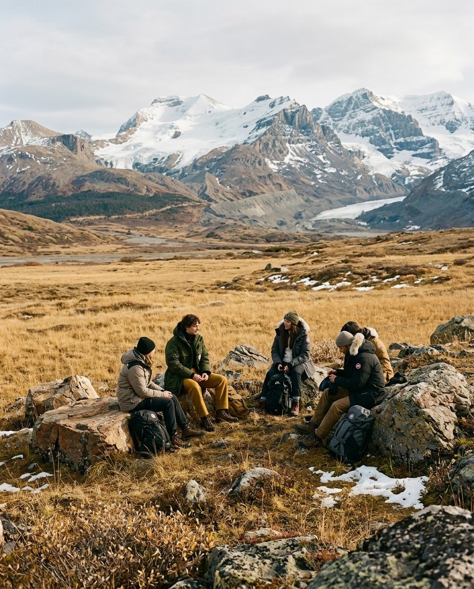 Canada Goose concept campaign: expedition group in the mountains
